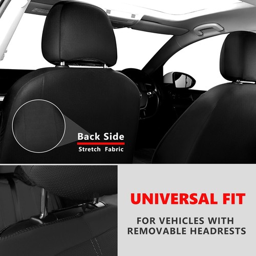 For TOYOTA Leather Car Seat Covers Full Set 5-Seats Front Rear Protector Cushion - Picture 5 of 30