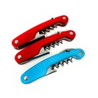 Kolorae Soft Grip Waiters Friend Corkscrew Wine Bottle Opener, Red - Blue, 3 Pcs