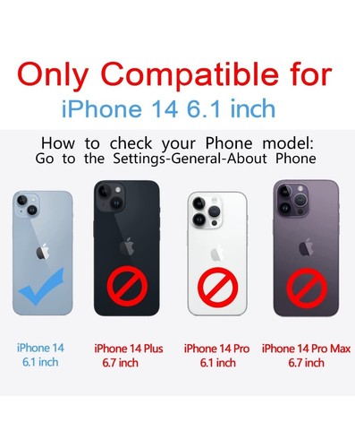 iPhone 14 6,1 Zoll 2022 Leder abnehmbare Karten Wallet Flip Case Hülle - Bild 4 von 5