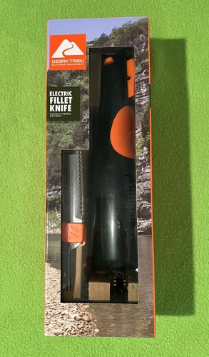 Ozark Trail Elektrisches Angelfiletiermesser mit Wellenschliffklinge, Orange/Schwarz