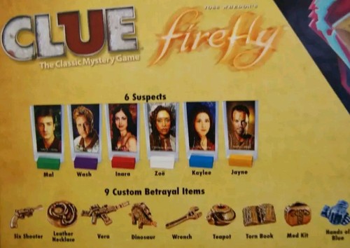FIREFLY Edition Clue Board Game 2014 SEALED COMPONENTS Classic Mystery Game - Picture 6 of 13