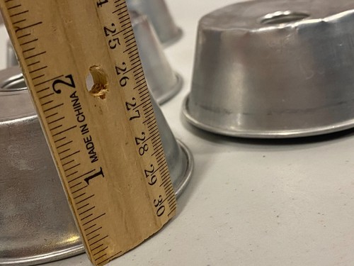 "5 mini sartenes de comida de ángel/pastel Bundt vintage de aluminio profundo de 3,5 pulgadas x 1,5""" - Imagen 5 de 8