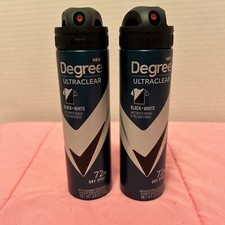 Degree Men Ultraclear Black  White 72 Hour Deodorant Dry Spray 3.8 oz  2 Pack 