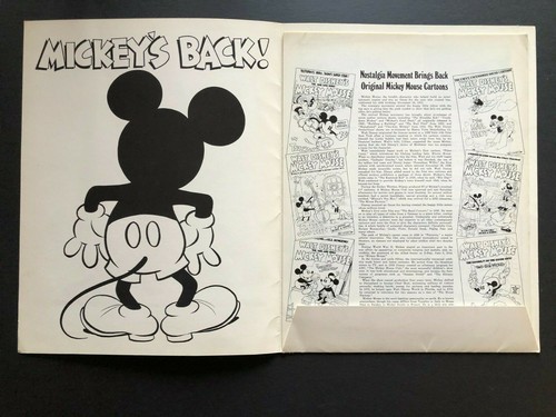 Mickey Mouse Original Pressebuch mit Ordner (1974) - 7 Seiten 11" x 14" EX+ - Bild 2 von 4