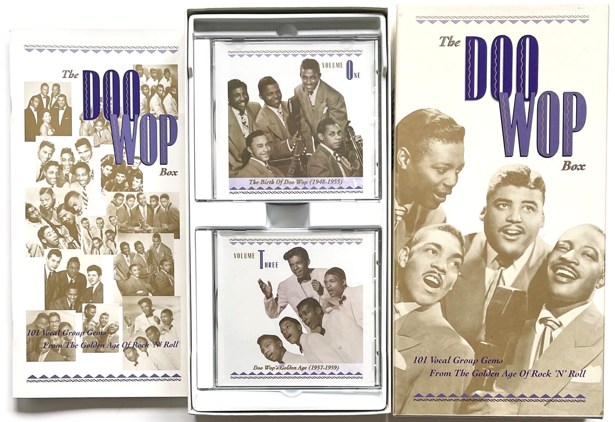 THE DOO WOP BOX SET 4 COMPACT DISCS & BOOK RHINO 101 CLASSICS