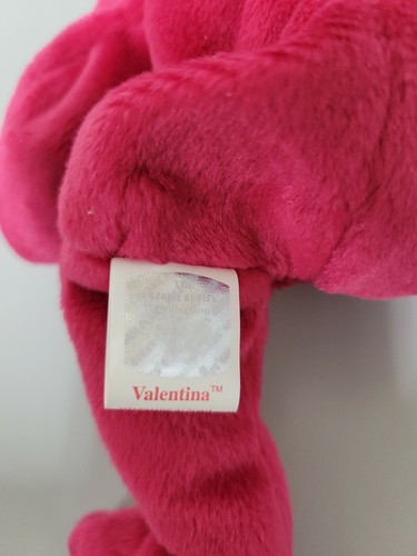 TY Beanie Baby Valentina 1998 Pink Plush Beanie Bear w/ Heart Tag Box ?Errors? - Picture 5 of 7