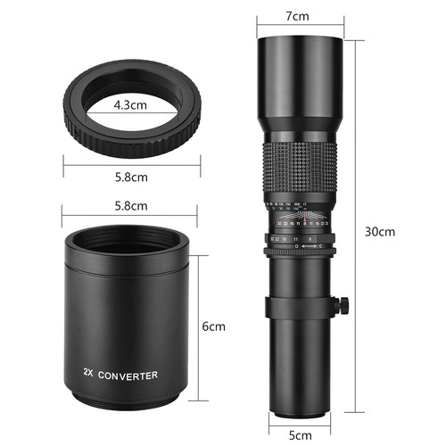 500mm/ 1000mm f/8 High Telephoto Lens Manual with E6Z5 - Picture 8 of 11