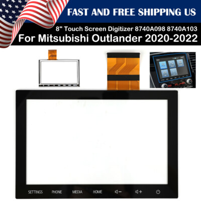 For Mitsubishi Outlander 8'' Touch Screen Digitizer 8740A098 8740A103 Radio 19-22