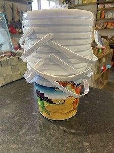 Set of 10 Mixed Colour Beach Buckets Wholesale BULK Buy Toyrific Quality Made