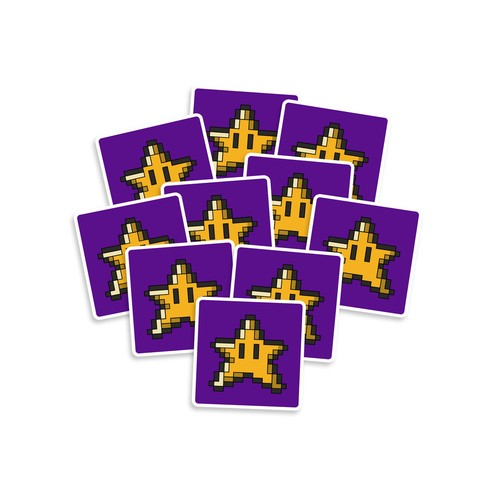 Mario Star Mini Sticker - Picture 6 of 13