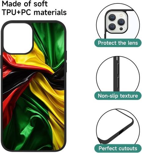 Jamaican Flag banner Protective Case For iPhone 11 12 13 14 15 Plus Pro Max - Picture 24 of 25