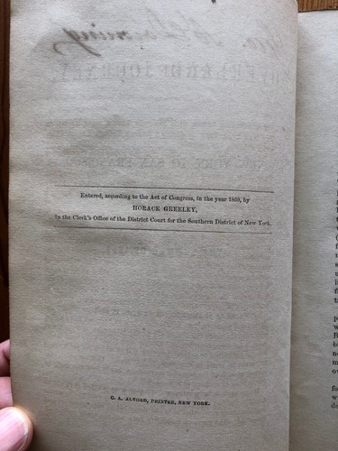 An Overland Journey, Horace Greeley, Mormons, 1860 1st Edition RARE First - Picture 6 of 11