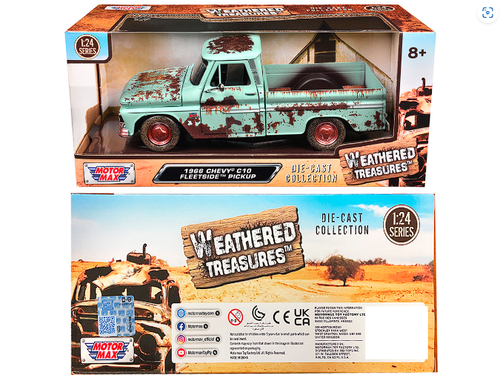 Chevrolet C10 Fleetside Pickup Truck Rusted Weathered Treasures Motormax 1/24 - Imagen 4 de 6