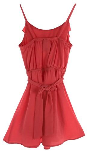 Popatu Girl's Spaghetti Strap Summer Dress Coral - Picture 2 of 2