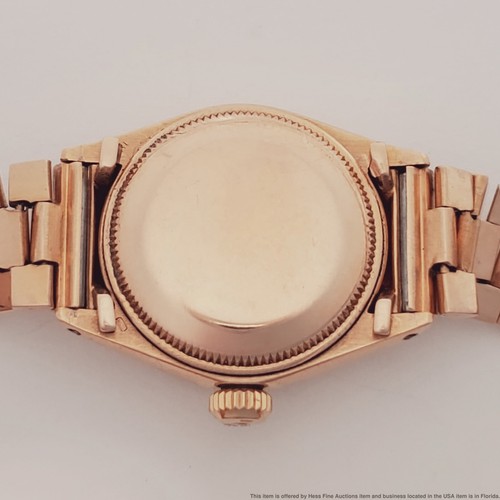 Reloj de pulsera Rolex President Datejust 6917 genuino de oro rosa de 18 quilates para dama - Imagen 5 de 8