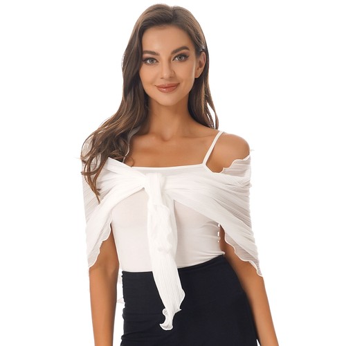 Women Chiffon Shawl Scarf Bolero Top Summer Sun Protection Long Sleeve Cover Ups - Picture 42 of 135