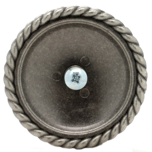 Rose Flower Antique Silver Rope Edge Screwback Concho 1.5" 1787AN - Picture 2 of 3