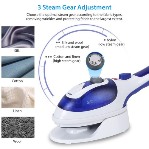 800W Garment Steamer Handheld Fabric Clothes Mini Electric Iron Machine Steam - Picture 3 of 12