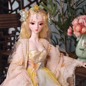 Neue 1 3 Kugelgelenk Puppe 60 Cm Bjd Madchen Mit Gesicht Make Up Augen Perucke Ebay