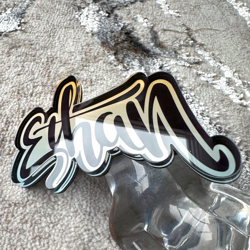 Name Magnet: ETHAN | für Kühlschrank, Schließfach oder Büro | Graffiti | Kalligraphie - Bild 2 von 6
