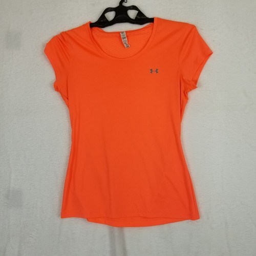 UnderArmor Girls work out shirt, Size SM/P, Orange, Vented nape - Picture 1 of 8