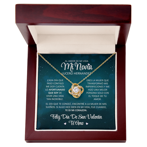 Regalo Personalizado Para Novia Mujer Collar 14K o 18K Oro Día de San Valentín - Imagen 19 de 20