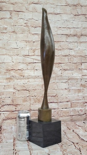 Großer Bronze Vogel im Weltraum Skulptur: Brancusi`s Abstrakt Modern Art Deco Geschenk - Bild 2 von 10