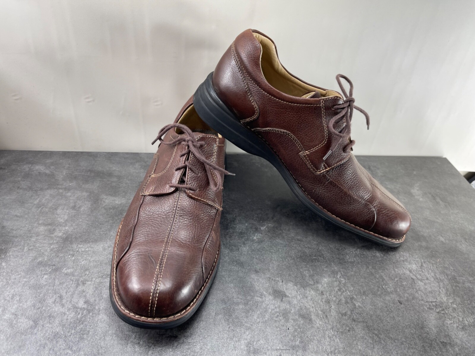 SAOLA Scarpe da uomo Johnston & Murphy Oxford 11 5 M Shuler derby in pelle marrone ciottolato