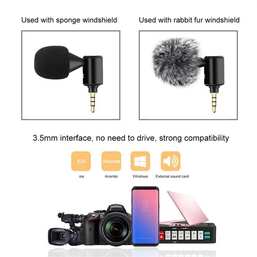 NEW 3.5mm Mobile Phone Single Directional Adjustable Mini Microphone Mic - Picture 6 of 9