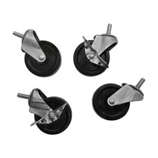 4 Pc Lock No Lock 3" Swivel Ball Bearing Caster wheels 360 Degree Movement 