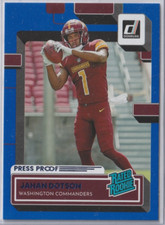 2022 Panini Donruss Optic Rated Rookie Blue Press Proof Jahan Dotson Card# 310