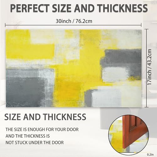 Mats Indoor Front Door Mats, Indoor Mats Grey and Yellow