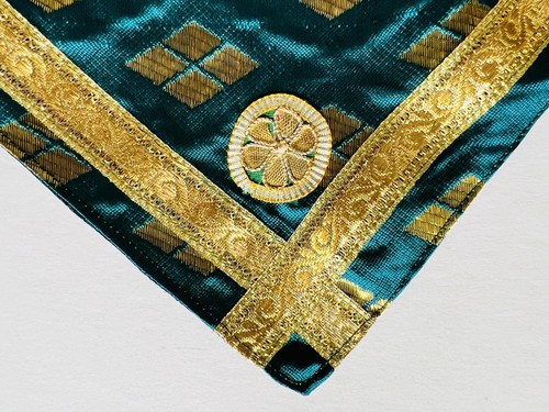 Diwali wedding DESI Silk Brocade Over Collar SlideOn Pet Dog Bandana Scarf L - Picture 3 of 9