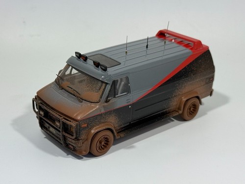 1/43 Hot Wheels Elite 1983 GMC Vandura A-Team Van Dirty / Muddy Version NIB - Picture 3 of 11