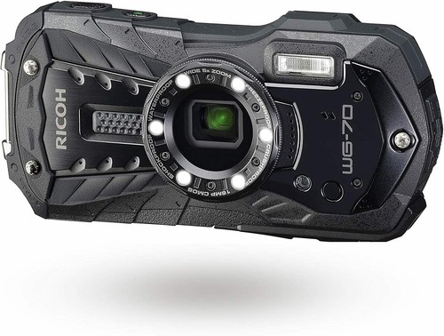 RICOH WG-70 Black  Full-scale Waterproof Digital Camera 14m - Picture 1 of 10