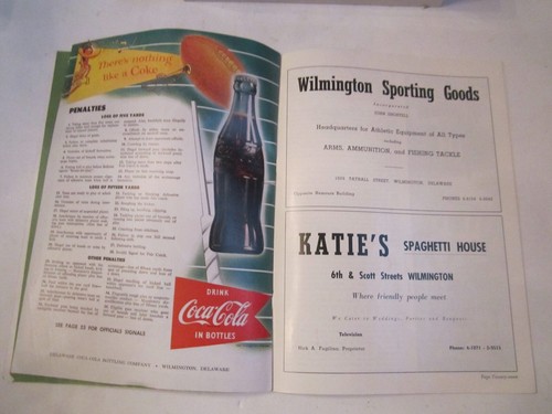1955 DELAWARE VS NEW HAMPSHIRE COLLEGE FOOTBALL PROGRAM - TUB QQQ - Picture 4 of 7