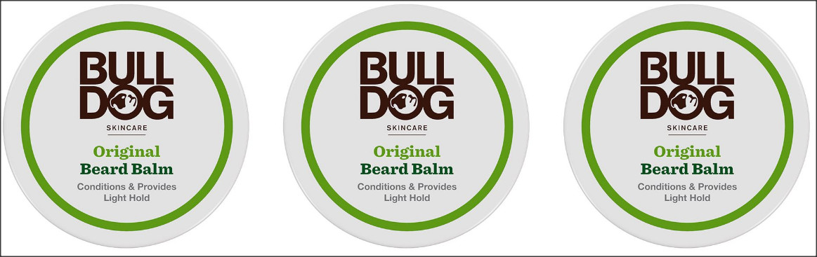 3 x Tubs Bulldog Original Beard Balm. Conditions & Provides Hold. 75 ml Size.