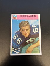 1966 PHILADELPHIA FOOTBALL #54 GEORGE ANDRIE (RC)!! $1 SHIPPING!!