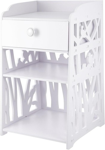 Bedside table, side table, bedroom bedside table, drawer dresser, open shelf UK - Picture 11 of 14