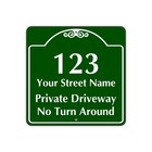 123 Street Name Or Number Private Driveway Road Custom Sign Aluminum Plate 12x12