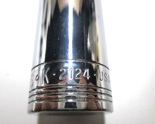 SK Tools 12pt. 3/8" Drive Deep Socket 3/4" Chrome 2124 *MADE IN THE USA* - Picture 2 of 4
