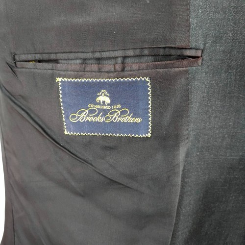 Brooks Brothers Jacke Herren 44R Schwarz Blazer Wolle Sport Mantel Hergestellt in den USA - Bild 7 von 23