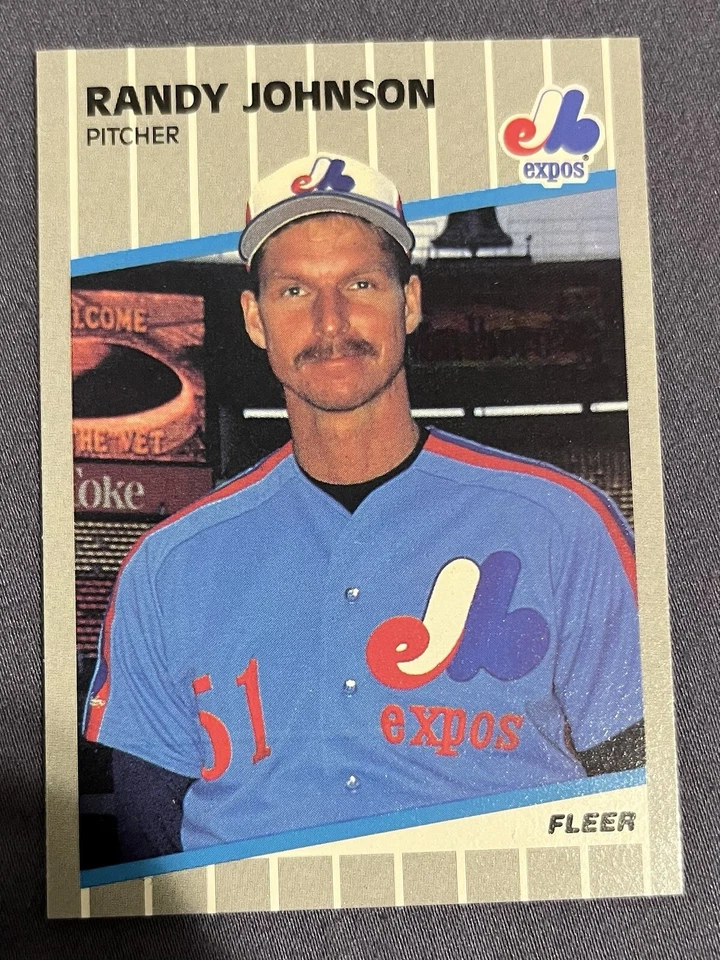 Fleer 1989 - Marlboro Billboard visible #381 Randy Johnson (RC) Foto 2 de 4