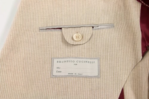 NWT$4295 Brunello Cucinelli Men 100% Linen Stripe Print Sport Coat 50/ 40US A248 - Picture 7 of 9