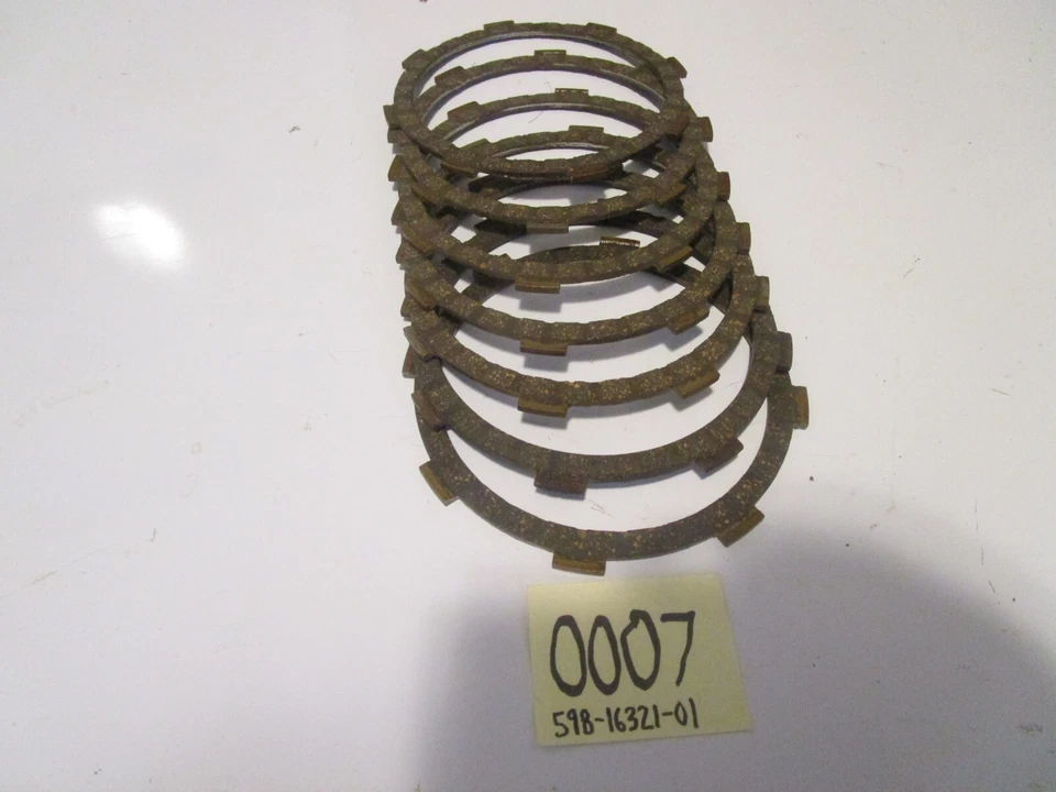 Juego de placas de fricción de embrague OEM 7 598-16321-01 NUEVO DE STOCK Yamaha 90-2005 RT100 014 TTR125 Foto 4 de 4