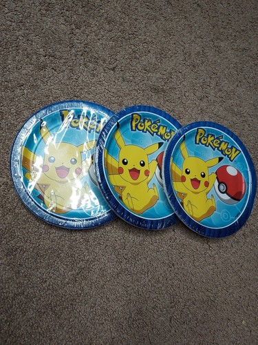 Pokémon Pikachu Teller Kindergeburtstag Party Zubehör 3 Packungen
