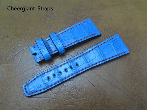 Seiko Velatura GMT kinetic blue crocodile strap watch band MIT Cheergiant straps - Picture 5 of 12
