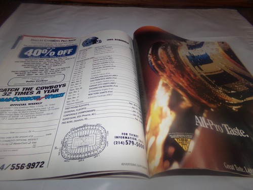 De colección Dallas Cowboys Temporada Vista Previa Lista Calendario Número 1 Defensa 1995 - Imagen 11 de 14