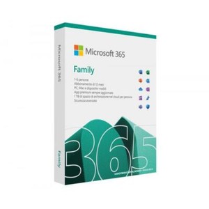 MICROSOFT 365 Family Italian EuroZone Subscr 1YR Medialess P10 fino 6 utenti - 5
