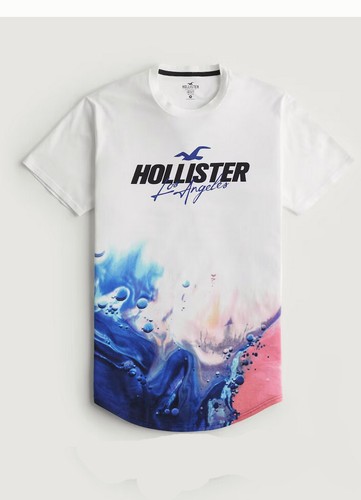 T-shirt grafica Hollister girocollo manica corta 100% cotone tutti i colori - Foto 111 di 193